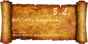 Bánffi Leonetta névjegykártya